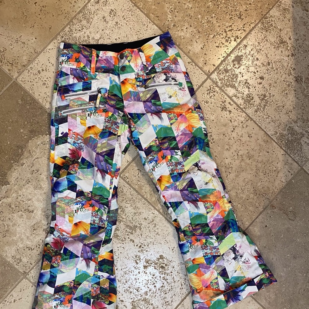 Obermeyer ski pants girls 10-12 colorful